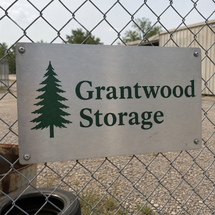 Branded metal signs with logo