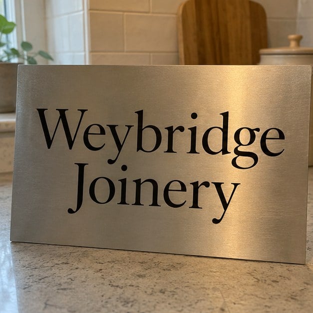 Custom metal signs — customer photo